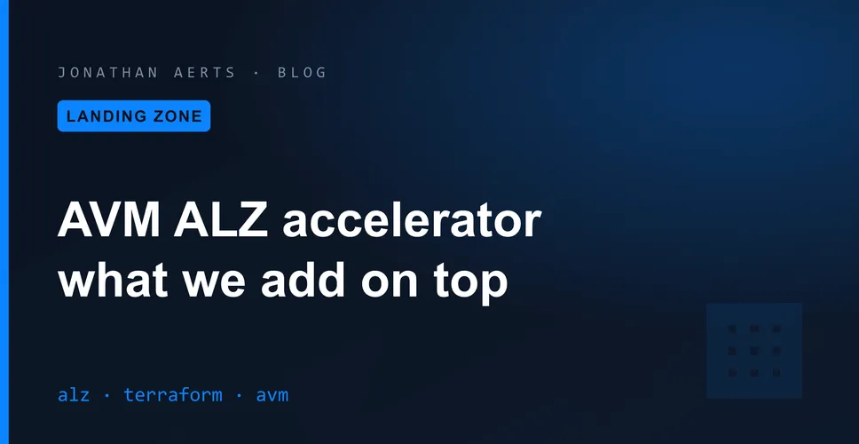 The AVM ALZ accelerator is solid. Here's what we add on top (and what we'd do differently)