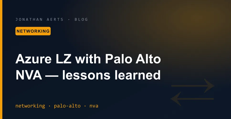 Azure Landing Zone with Palo Alto NVA: Lessons Learned