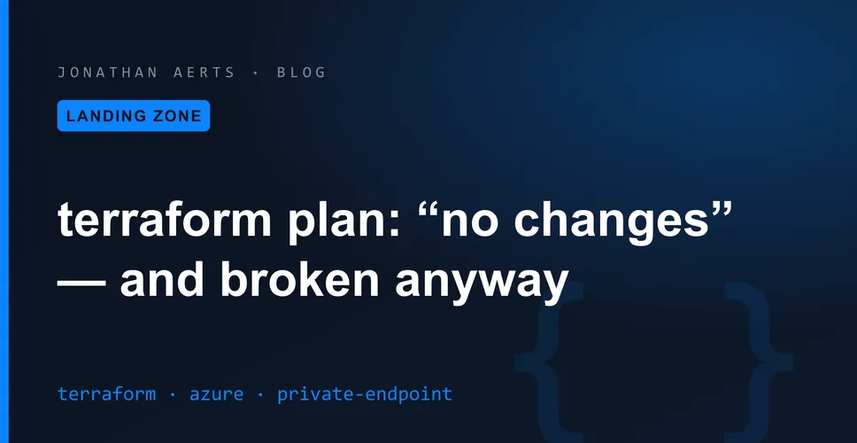 When terraform plan says 'no changes' and the feature is broken anyway